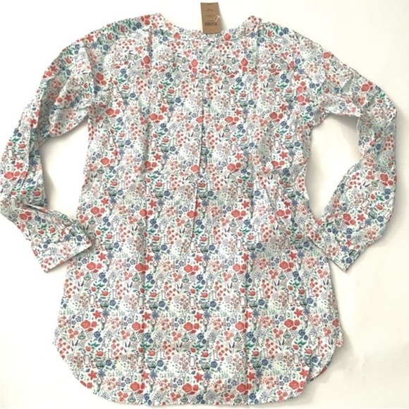 New Duluth Wrinkle Fighter Tunic Shirt Floral Garden Print - Picture 2 of 6